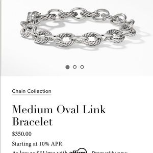 David Yurman medium oval link bracelet